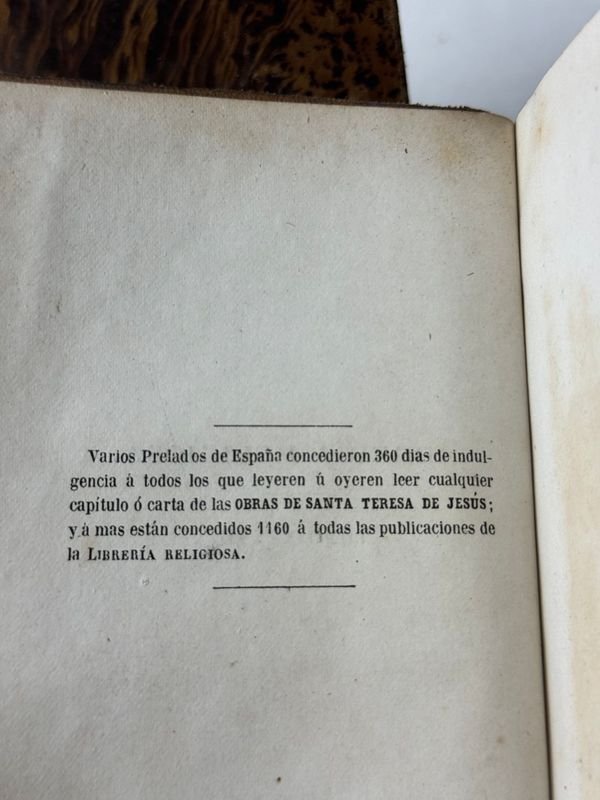 Libros antiguos de Santa Teresa de Jesús en 3 tomos - Barcelona 1872 - imagen 3