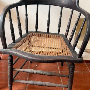 Par de Sillones Windsor con Asiento de Mimbre - imagen 3