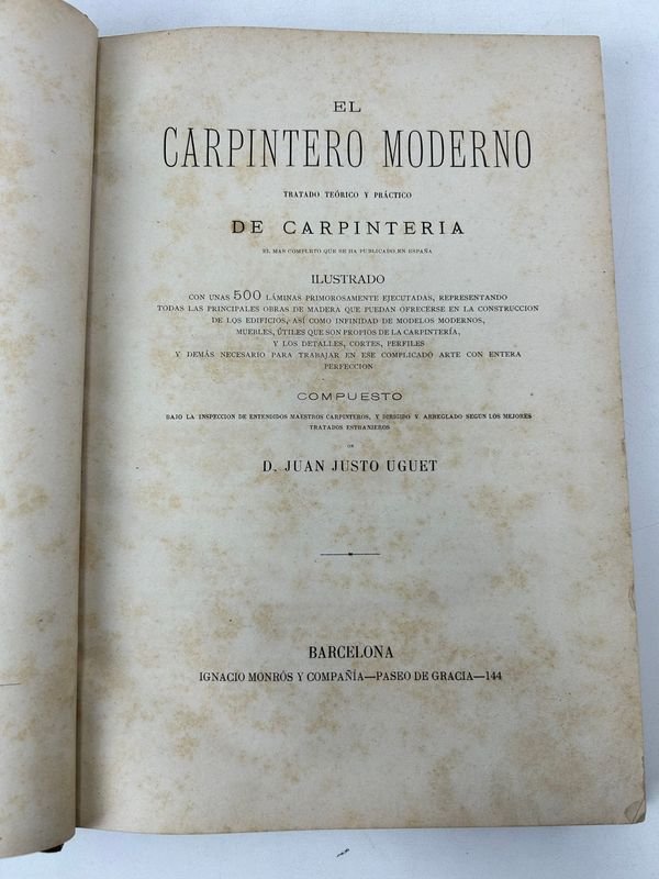 Libro de Carpintería Moderna de Juan Justo Uguet - imagen 2