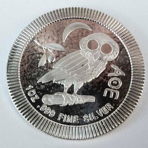 Moneda de Plata 1 Oz Nueva Zelanda 2 Dólares 2017 Búho de Atenas - imagen 2