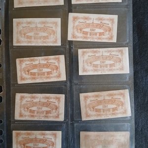 Lote de 10 Billetes "Charrúas Deportivos" de Rampla Juniors y Racing (1961) - imagen 4
