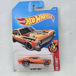 Hot Wheels Chevy Nova 1968 Naranja con Llamas - imagen 1