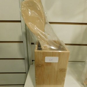 Set de cucharones y cubiertos de madera en caja - imagen 1