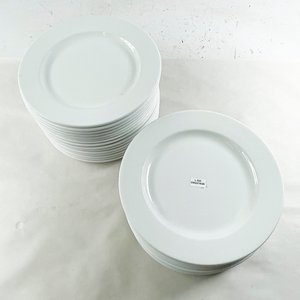 Lote de 27 Platos Llanos Blancos Porcelana "World China" - imagen 2