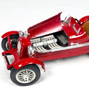 Auto a Escala Italiano 1/18 Durago Rojo con Números - imagen 5