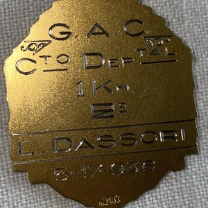 Medalla Dorada Campeonato Dptal 1 Km Segundo Puesto 1936 - imagen 3