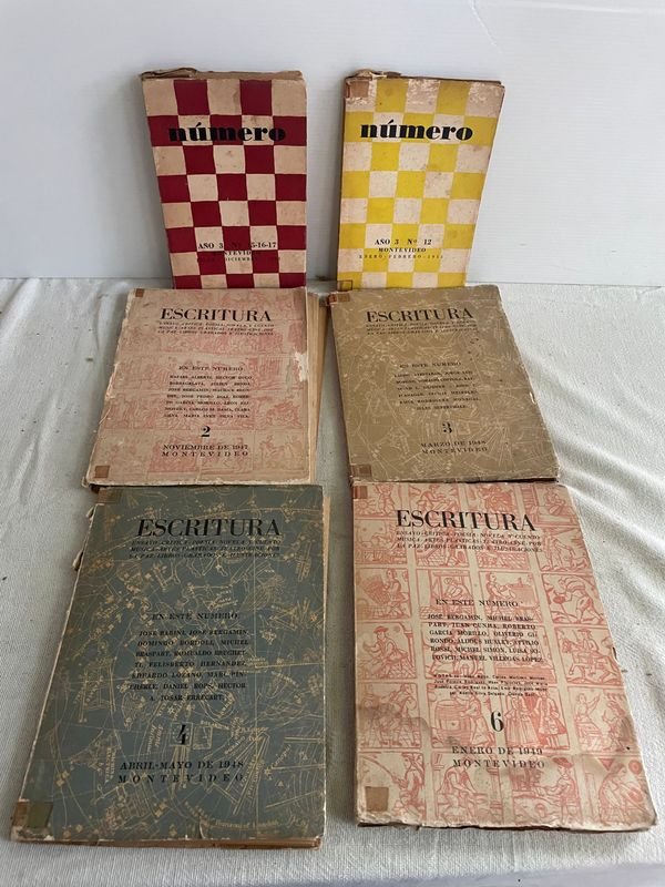 Lote de Revistas "Escritura" y "Número" de Colección