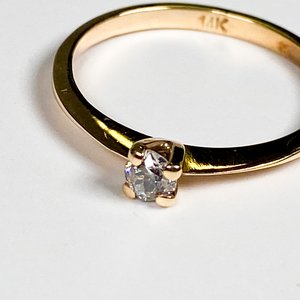 Cintillo de Oro 14k con Brillante de 20 Puntos - imagen 3