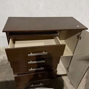 Cómoda Cajonera Marrón con Puerta - imagen 3