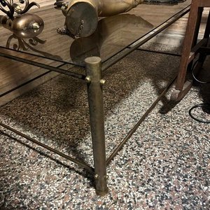 Mesa Ratona Rectangular de Vidrio y Metal - imagen 1