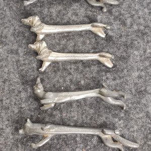Set de 5 Posa Cubiertos Perro Salchicha en Metal - imagen 2