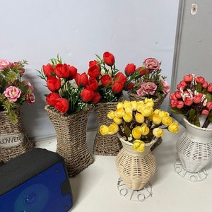 Parlante Bluetooth con 8 Floreros Decorativos de Ratán - imagen 5