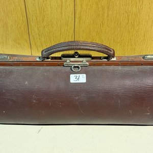 Antiguo Maletín Médico de Cuero Marrón - 45x17cm - imagen 4