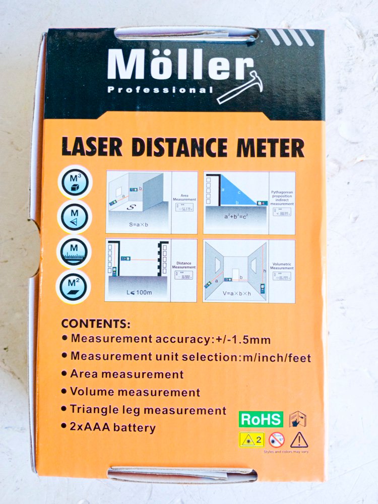 Medidor de distancia laser 40 mts - Equipo de medida precisa - imagen 2
