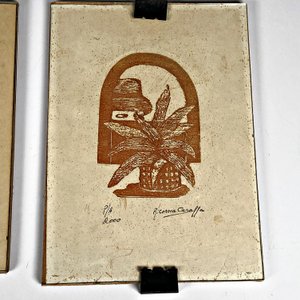Dos grabados artísticos, uno firmado por R. Correa Caraffa - imagen 5