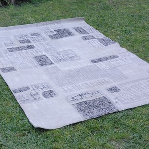 Alfombra Moderna Diseño Geométrico Gris y Negro - imagen 3