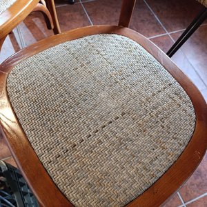 Juego de 2 Sillas Estilo Thonet Madera Curvada y Ratán Natural - imagen 6