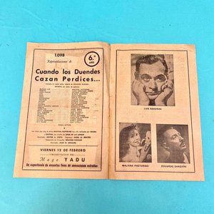 Programa de Luis Sandrini en Teatro Artigas, Temporada 1954 - imagen 2