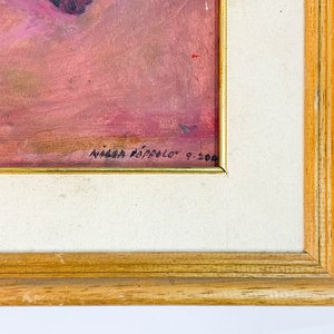 Cuadro Óleo "Caballo Negro" Firmado Nilda Poppolo - 33x23cm - imagen 3
