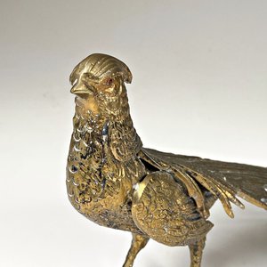 Dos Figuras de Bronce de Faisanes, 30 cm Largo x 17 cm Alto - imagen 3