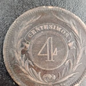 Dos Monedas Antiguas: 4 y 2 Centésimos - imagen 2