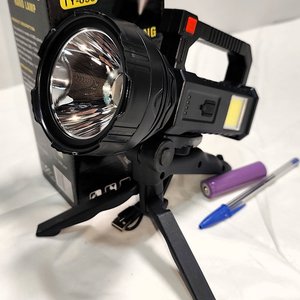 Linterna LED Recargable Crew TY-838 con Luz de Obra Lateral y Trípode - imagen 3