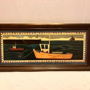 Lote de dos cuadros decorativos de estilo rústico - imagen 2