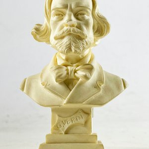 Busto de Giuseppe Verdi en Alabastro, 12 cm - imagen 6