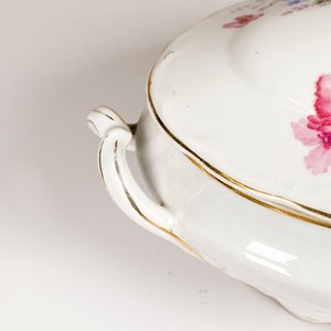 Guisera Antigua de Porcelana Alemana KPM con Tapa y Flores - imagen 4
