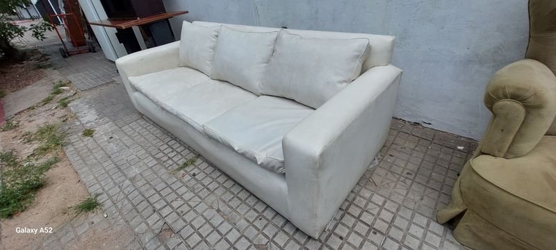 Sofá de tres cuerpos blanco - imagen 3