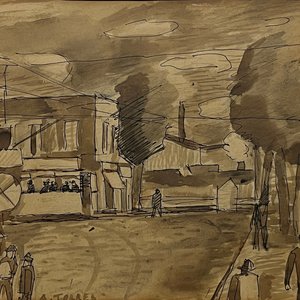Lote siguiente: Augusto Torres "Escena de Ciudad" Tinta y Acuarela Firmada