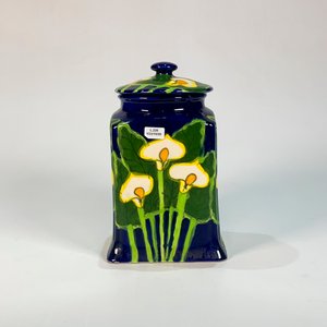 Lote siguiente: Pote Cerámica Mexicano Azul y Verde Decoración Floral