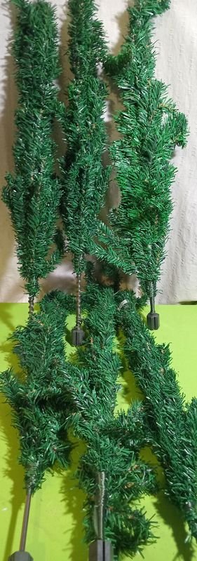 6 Árboles Navideños Artificiales Verdes 70 cm
