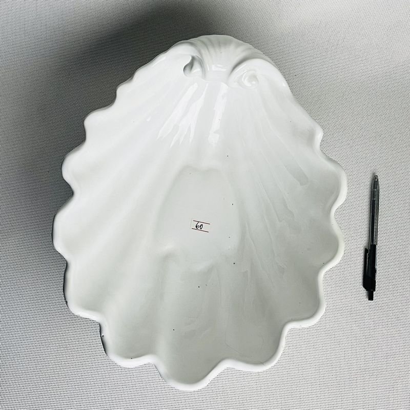 Ensaladera de cerámica con forma de ostra de gran tamaño - imagen 2
