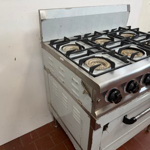 Cocina Industrial Flamemax a Gas con Horno, 6 Fuegos, Acero Inoxidable - imagen 4
