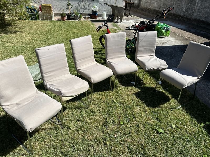 Mesa de comedor extensible con 6 sillas y forros - imagen 6