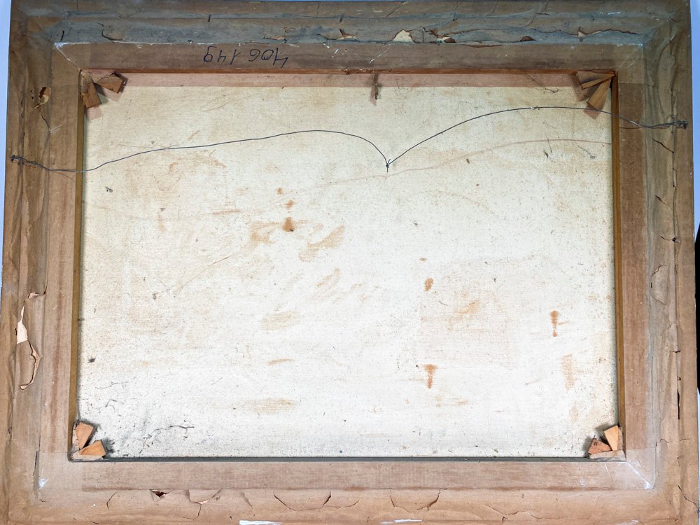 Cuadro oleo sobre tela firmado con marco en madera - imagen 3