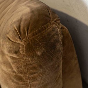 Sofá de Dos Cuerpos Tapizado en Tela Marrón - imagen 3