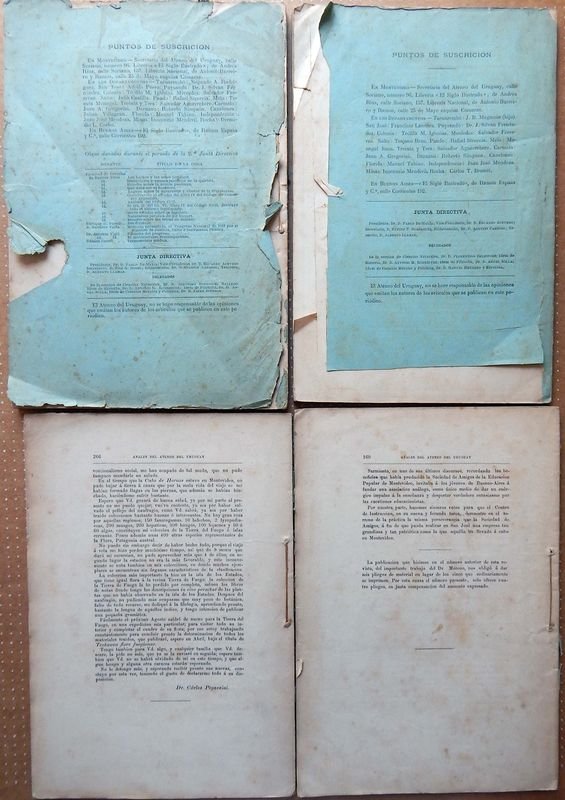 Lote de 4 Revistas Anales Del Ateneo Del Uruguay (Nros. 8, 12, 15, 20)