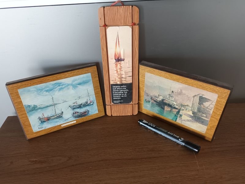 Adornos de mar con pinturas enmarcadas - imagen 2