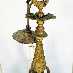 Araña Francesa de Bronce con 10 Luces Mignon y Decoración de Ramas - imagen 4