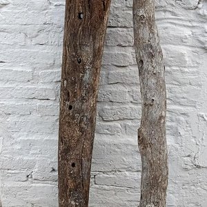 2 Postes de Madera Dura Rústica - 1.35 Metros de Altura - imagen 2