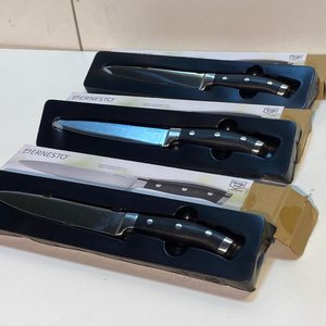 Set de 3 Cuchillos de Carne Ernesto Acero Inoxidable Hoja 17 cm - imagen 5