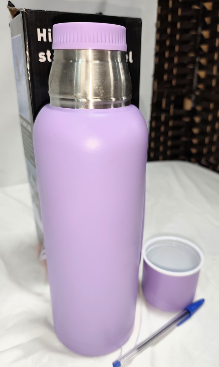 Termo Tipo Americano Violeta Doble Goma En Caja