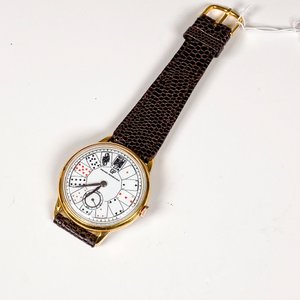 Reloj Girard Perregaux Caballero Poker Esfera Cuero Funciona - imagen 2