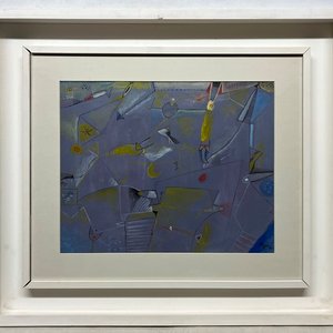 Obra de Adolfo Nigro "La Noche en el Mar" - Acrílico Firmado 1989 - imagen 2