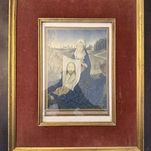 Lote de 2 Cuadros Enmarcados: Última Cena Armenia y Verónica de Memling - imagen 8