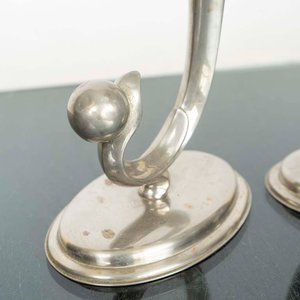 Par de Candeleros Art Deco de Platina Eberle - imagen 2