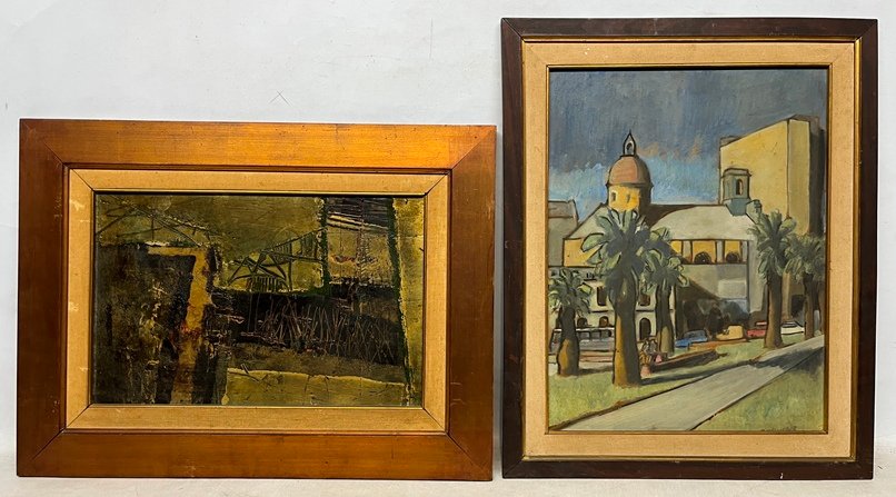 Lote siguiente: Pinturas de arte contemporáneo: Jose Aguirre y Anonimo