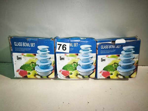 Set de 3 Recipientes de Vidrio para Almacenamiento de Alimentos - imagen 1